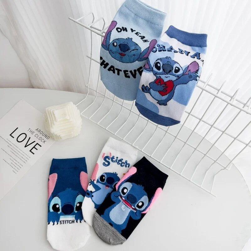 Stitch Chaussettes courtes en coton